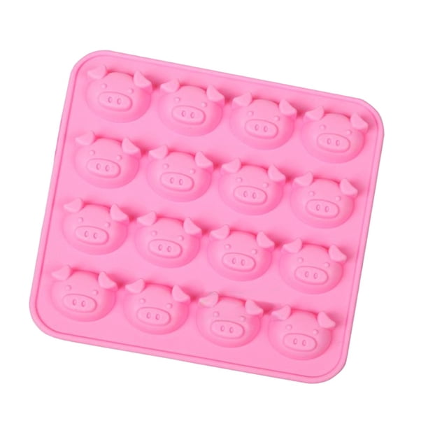 Molde de silicona con forma de cabeza de cerdo para fondant, chocolate y galletas. Herramientas para decorar pasteles.