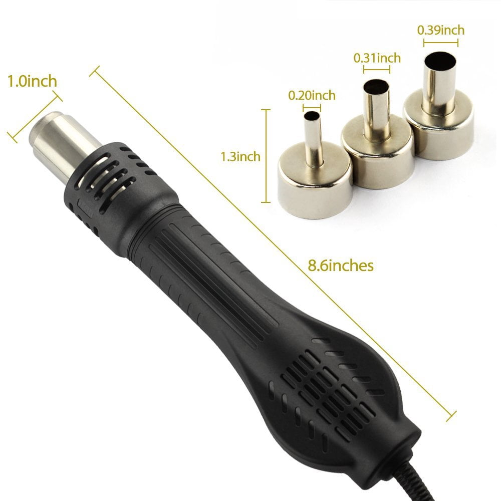 Portable Hot Air Gun Welding Tool with 3 Nozzles
