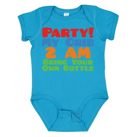 

Inktastic Party at My Crib Gift Baby Boy or Baby Girl Bodysuit