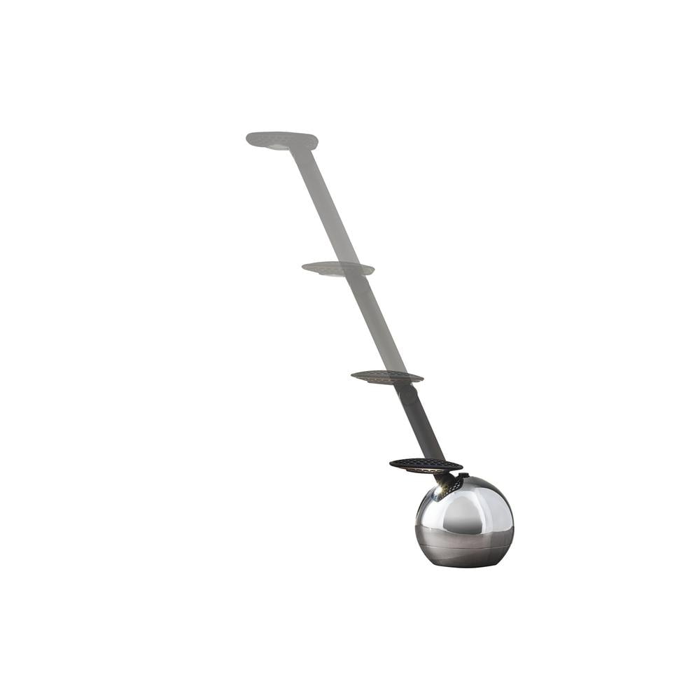 Adesso® ADS360 Kiu LED Desk Lamp, 20 1/2"H, Black Shade/Chrome Base
