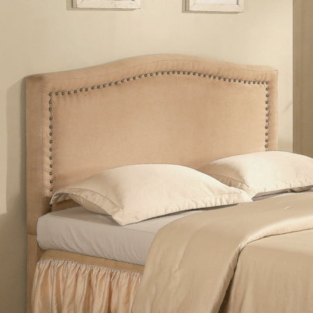 Coaster Queen Upholstered Headboard with Nailhead Trim, Beige - Walmart.com