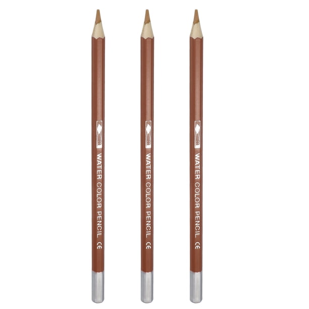 Uxcll Lápices de Acuarela, Set de Lápices de Color Marrón para Esbozo, Coloreado y Dibujo, Suministros de Dibujo para Adultos, 3 Pcs