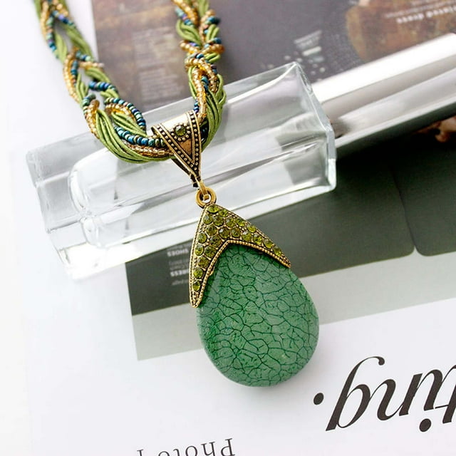 Collar para mujer, joyería para mujer, joyería bohemia, collares llamativos, collar con colgante de diamantes de imitación para mujer, collares para mujer