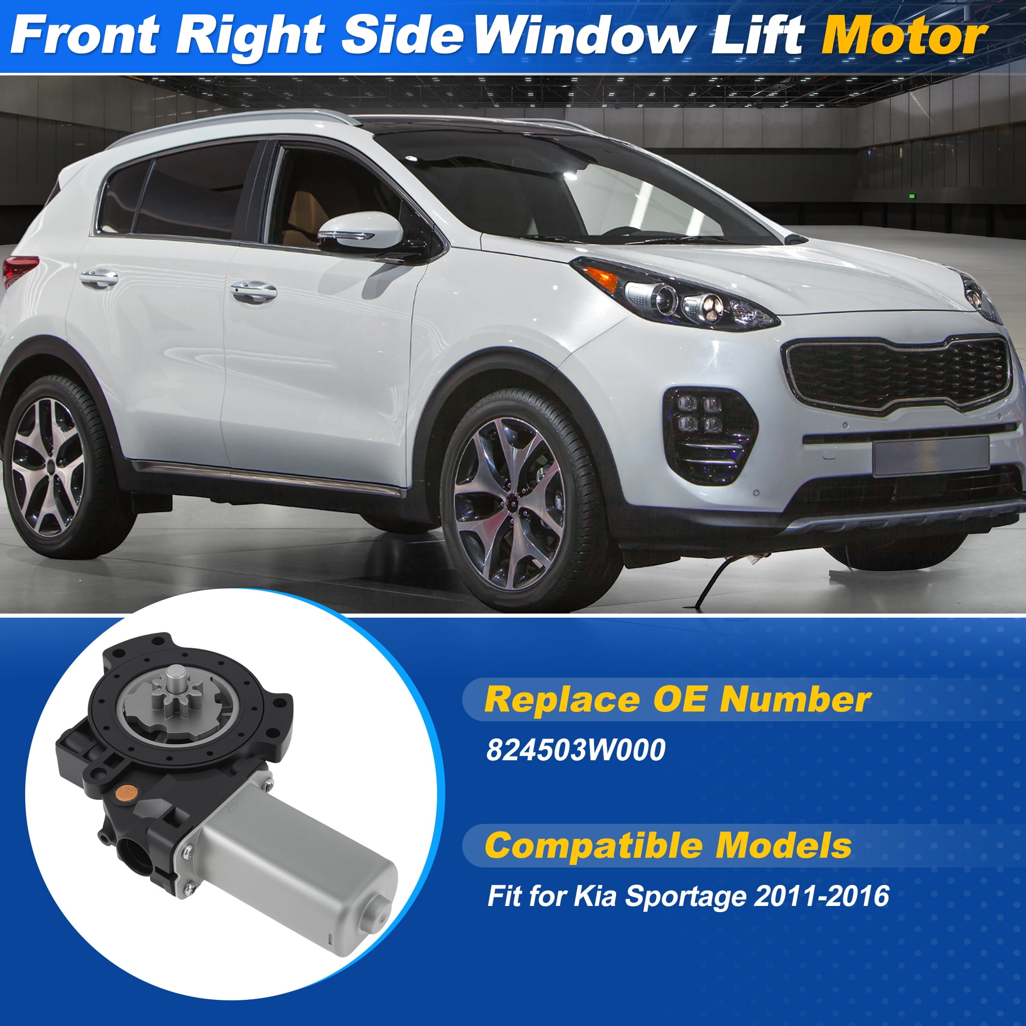 Unique Bargains Power Window Motor for Kia Sportage 2011-2016 Driver Side Front Right