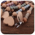 thumbnail image 4 of Cadena para chupete con cuentas de silicona Clip para chupete Beech Love para calmar al bebé Cadena anticaída para chupete de silicona con cuentas de haya, 4 of 5
