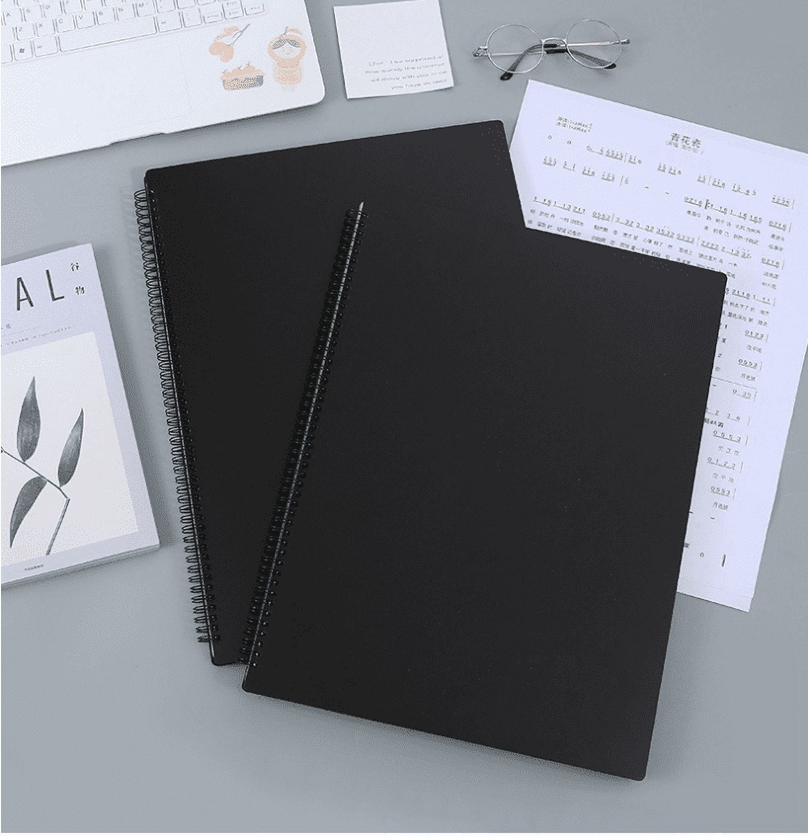 Black Sheet Music Binder-(1 Pack), B4 Music Sheet Binder, Spiral Binder with Sheet Music Protector, Easy Page Turning, Writable Page, Flat, 20 Pages