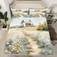 thumbnail image 2 of Manfei Vintage Floral Flower Bed Sheets, Countryside King Sheets, Western Lodge Cabin Sheet Set, Lightweight Room Decor, 4-Piece, 2 of 7