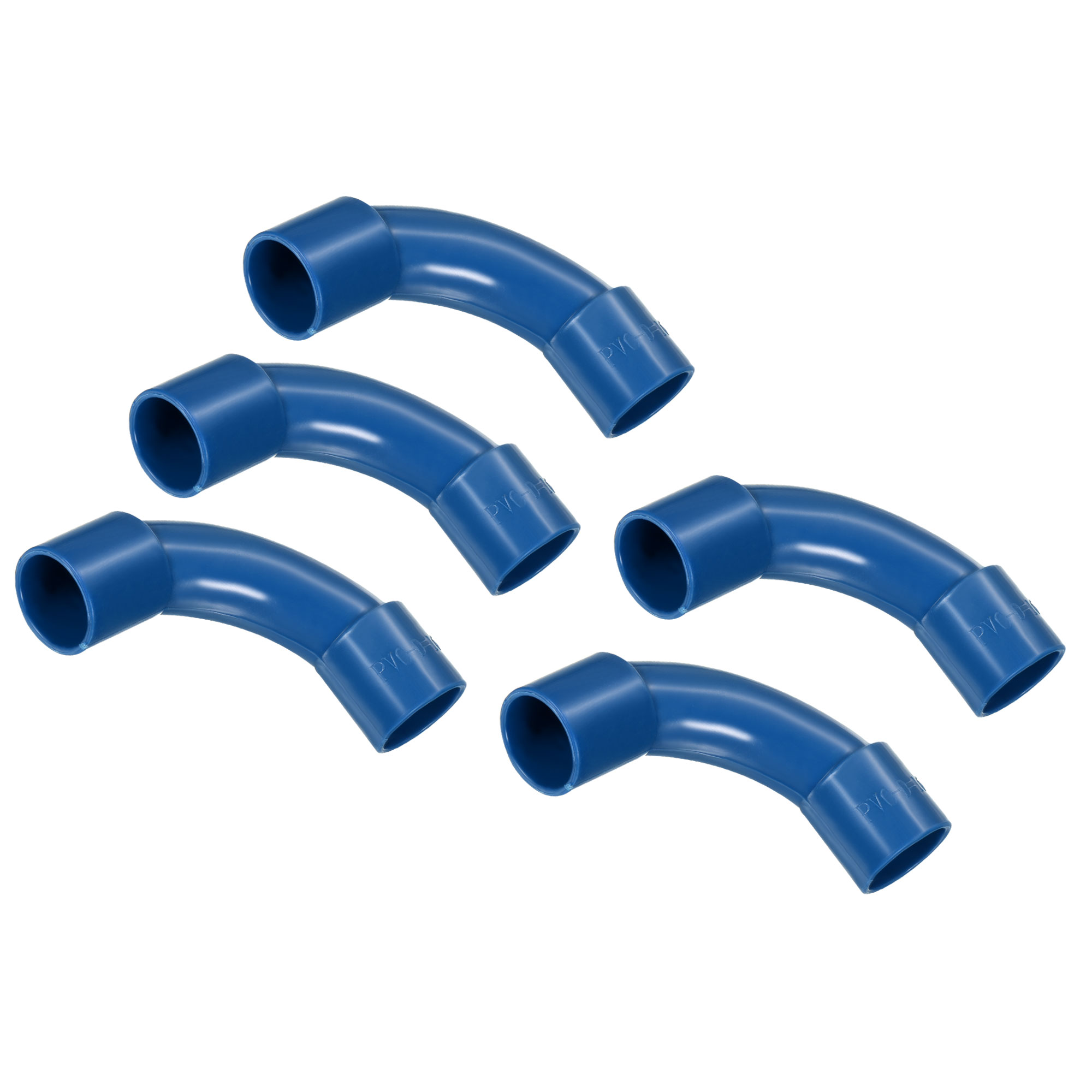 Uxcell PVC Water Pipe Elbow Fitting 16mm ID 80mm Length Tube Connector