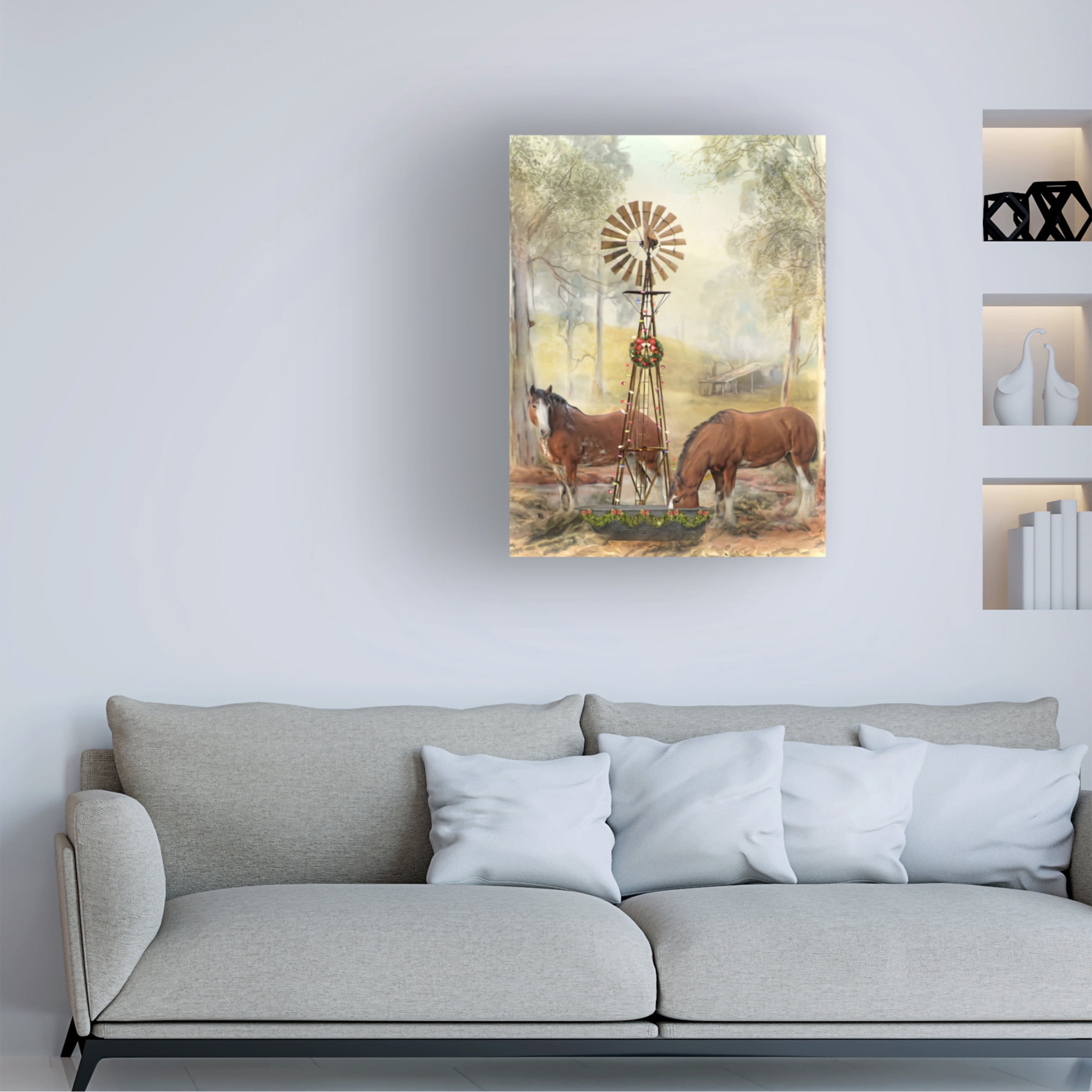 Canvas Wall Art - Trudi Simmonds 'The Christmas Star 2' Wall Art for Living Room, Bedroom, or Office Décor by Trademark Fine Art - 18 x 24 Inches