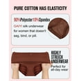 thumbnail image 4 of 4Pack Plus size Women's Briefs Coverage Underwear Ladies Panties for Women Women's High-Waist Light Tummy Control Girdle Panties 2Caramel Brown 2XL, 4 of 7