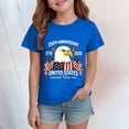 thumbnail image 2 of WUANDIXFA 1776 2026 July 4th 250th Birthday T-Shirt Tee for Kids 250 Years of Freedom (Blue, 9-10 Years), 2 of 4