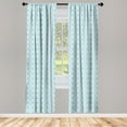 thumbnail image 3 of Vintage Blue Curtains 2 Panels Set, Nested Square Shapes with Round Edges Accompanied by Little Dots, Window Drapes for Living Room Bedroom, 56"W X 84"L, Baby Blue and White, by Ambesonne, 3 of 5
