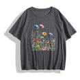 thumbnail image 5 of Pxxlle Graphic Tees for Women Short Sleeve Summer Casual T Shirts Loose Fitted Round Neck Tshirt Fashion Going Out Tops (Gray XXL), 5 of 5