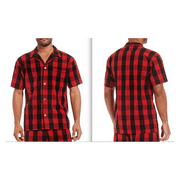 Polo Ralph Lauren Montanna Plaid Short Sleeve Woven Pajama Top Red , XL