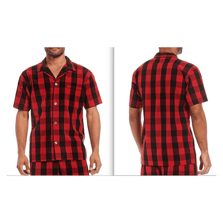 Polo Ralph Lauren Montanna Plaid Short Sleeve Woven Pajama Top Red , XL