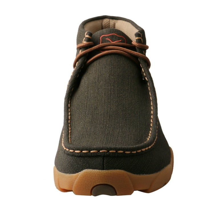 Twisted X Herren Driving Moccasins – Vollnarbenleder, Farbe Distressed Saddle, Größe 9.5 M