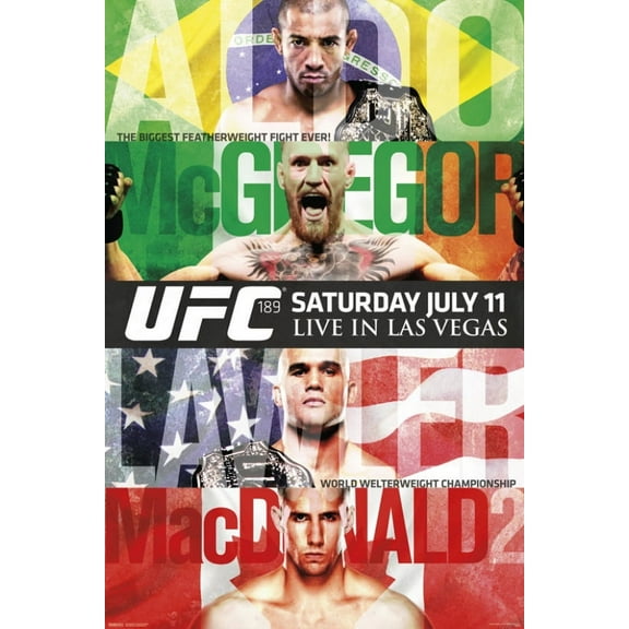 UFC 189 - Aldo vs. McGregor Poster (24 x 36)