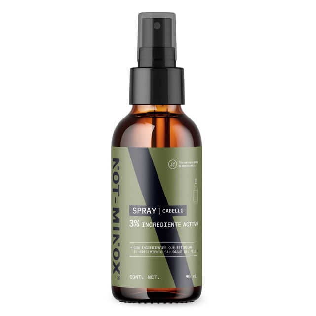 NOT-MINOX Spray para Crecimiento de Cabello | 3% Ingrediente Activo, Reforzado con Biotina, Vitamina E, Cola de Caballo, Romero| Sin Ingredientes Irritantes | Spray para Cabello y Crecimiento de Pelo