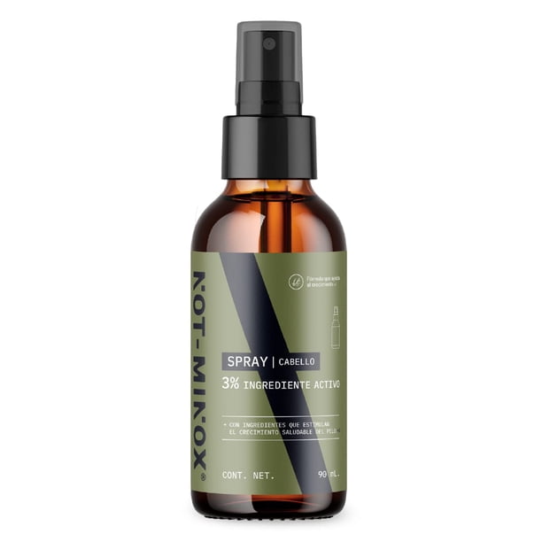 NOT-MINOX Spray para Crecimiento de Cabello | 3% Ingrediente Activo, Reforzado con Biotina, Vitamina E, Cola de Caballo, Romero| Sin Ingredientes Irritantes | Spray para Cabello y Crecimiento de Pelo