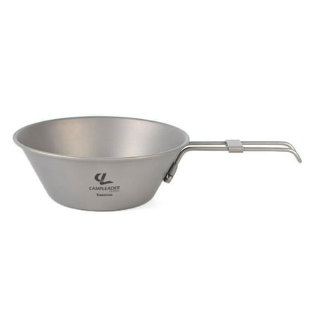 

TAONMEISU Camping Bowl with Handle Portable Folding Titanium Bowl for Travel Hiking