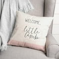 thumbnail image 2 of Creative Products Welcome Little Lamb 16x16 Spun Poly Pillow, 2 of 2