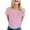 Pink, variant on MIXUE Womens Tops Summer Dandelion Print Round Neck Short Sleeve Stylish Loose Fit Casual T Shirts Holiday Wear,Black,XXL