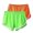 Orange, variant on WIZUTIZ Sports Shorts for Women Comfy Leisure Fitted Cycling Dolphin Shorts Pack of 2 Elastic Spandex Mid Rise High Cut Swim Shorts Solid Swimsuit for Teen Girls Outdoor Blue