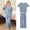 k-1321Navy2633, variant on SONGGE Girls Summer Outfit Sets Soft Ribbed Round Neck Short Sleeve O-Neck Tops With Long Pants Set Casual Comfortable Loungewear Toddler Kids Cartoon Fashionable Clothes Sets