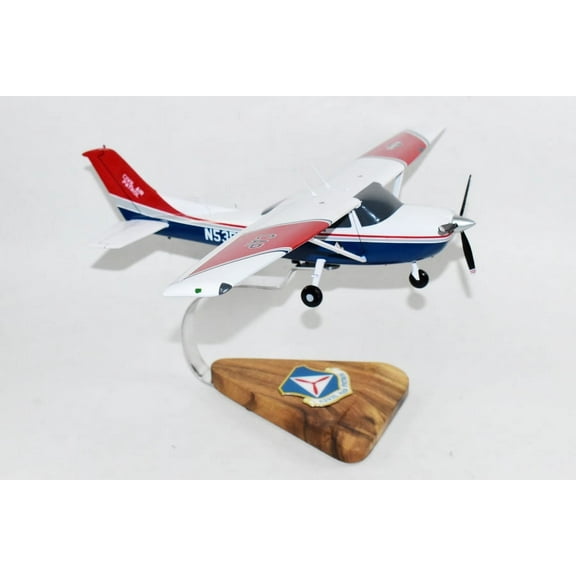 Cessna® 182 Turbo Skylane, Civil Air Patrol, 18in Mahogany Scale Model