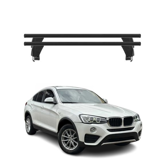 For 2015-2018 BMW X4 F26 Top Roof Racks Cross Bars Aluminium Black 2Pcs
