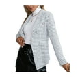 thumbnail image 3 of Veste de Complet à Carreaux pour Femme, Blazer à Col Rabattu, Blazer à Carreaux à Double Boutonnage, 3 of 5