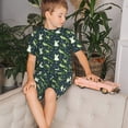 thumbnail image 4 of Balery Green Frogs Conjunto de Pijama Infantil de Manga Corta con Estampado – Ropa de Dormir de Algodón Suave-Large, 4 of 6