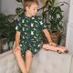 thumbnail image 4 of Balery Green Frogs Conjunto de Pijama Infantil de Manga Corta con Estampado – Ropa de Dormir de Algodón Suave-3X-Large, 4 of 6