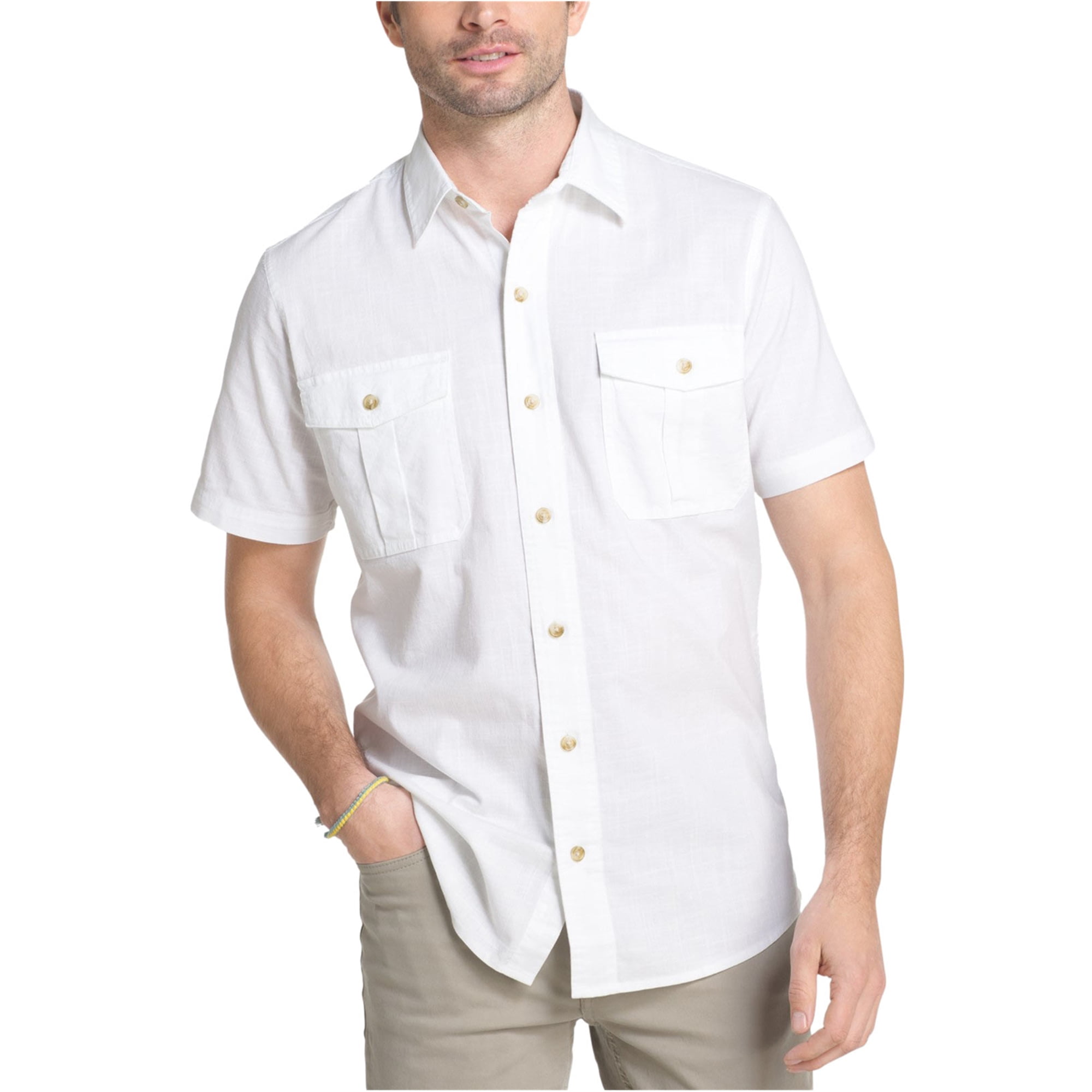 G.H Bass & Co Mens Salt Cove Soft Short Sleeve Button Down Shirt 