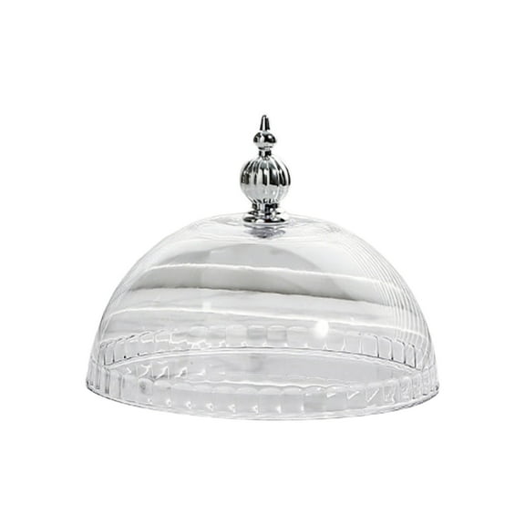 THLKIF Clear Cake Dome Cover, Plastic Cloche Bell Lid for Display Plates and Stands, for Cakes, Desserts, Pastries at Home, Kitchen, Party, or Wedding