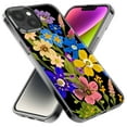 thumbnail image 2 of MUNDAZE Apple iPhone 13 Pro Max Shockproof Clear Hybrid Protective Phone Case Blue Yellow Vintage Spring Wild Flowers Floral Cover, 2 of 5