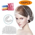 thumbnail image 1 of Newest 100 PCS Disposable Shower Cap Plastic Waterproof Headgear Hotel Hair Dye Shower Cap Transparent Plastic Beauty Salon CapYellow-50PCS He Qiyong unisex, 1 of 1