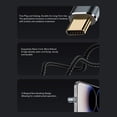 thumbnail image 3 of U Shape USB Type C Cable,PD100W USB3.2 Gen2 10Gbps Male to Male Data Cable,4K 60Hz Screen Casting Data Charging Cable Support OTG, 3 of 8