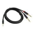 thumbnail image 3 of 3.5 mm para doble cable de divisor de audio de 1/4 pulgadas con cable de audio estereo de doble aislamiento de protección para la computadora del 100 cm, 3 of 8