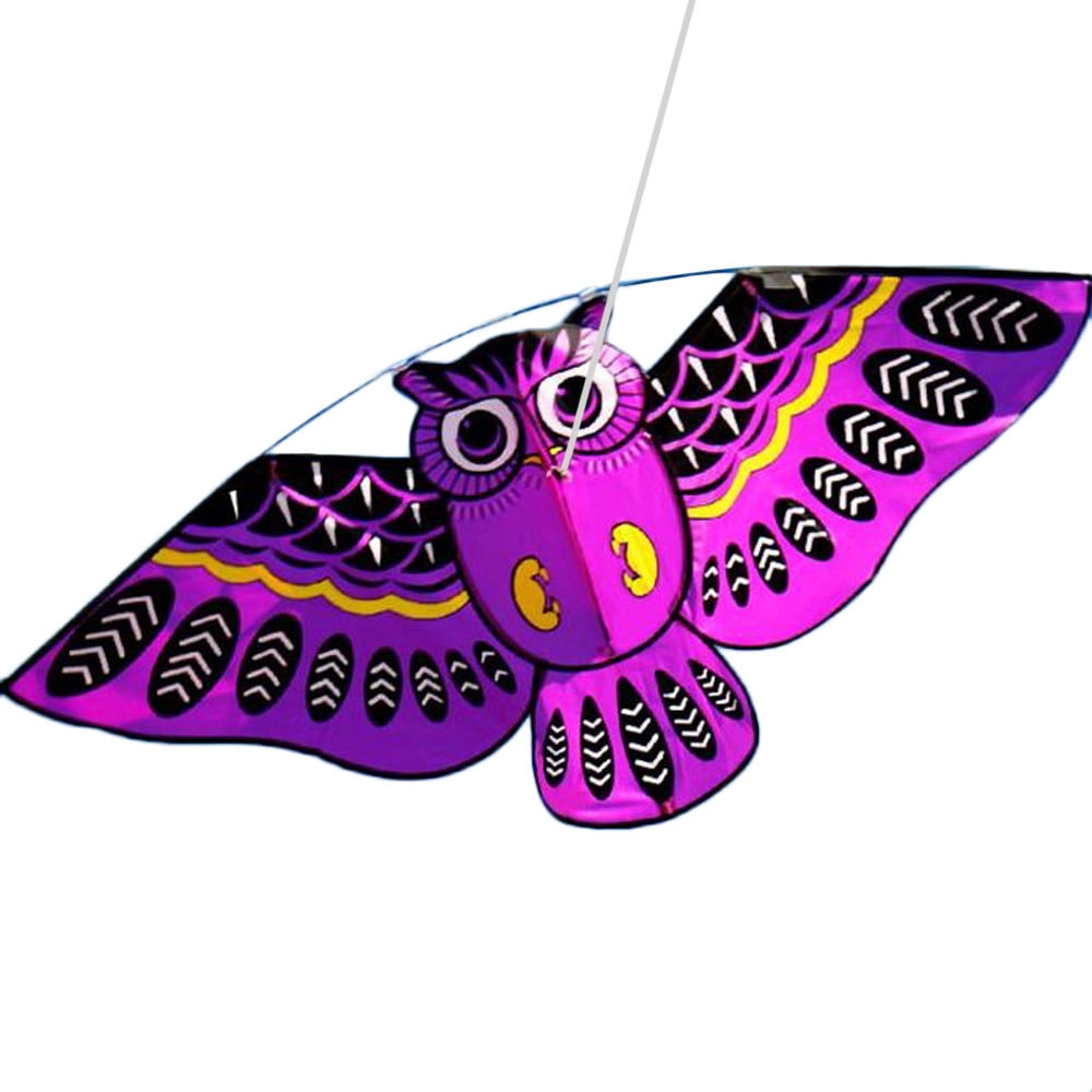 Butterfly Printed Long Tail Kite Children Kids Outdoor Garden Fun Toy 90x90CM 