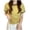 Yellow, variant on T Shirts for Women Round Neck, Ladies Summer Tops Color Block T-Shirt Short Sleeve Blouses Casual Basic Tees Loose Fit Tapered Hem Tshirts
