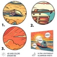 thumbnail image 3 of Designart "Reflections Of Adventure Yellow And Orange II" Cars Off-Road Metal Art Print, 3 of 5