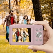 VANLOFE Digital Cameras 1080P High-definition Digital Camera 44 Million Photos 16x Digital Zoom Camera Anti-shake Proof Home Camera Pink 44MP(No SD Card)
