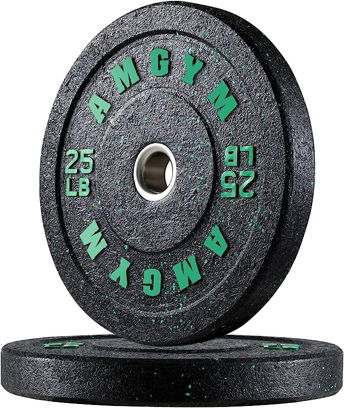 Amgym Bumper Plates 2 Inch Olympic Weight Plates Hi Bounce For Weight Lifting And Strength