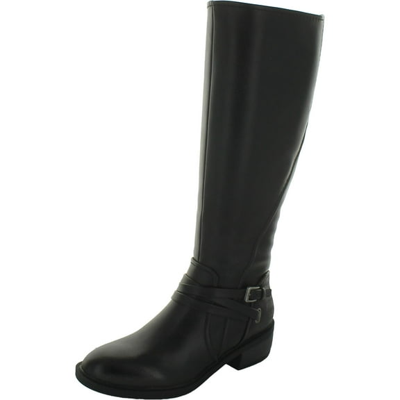 Baretraps Womens Stratford Faux Leather Mid-Calf Boots