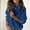 Blue, variant on Women's High Neck Sweater - Button Detail Loose Fit Turtleneck Pullover Cozy Fall/Winter Top