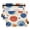 Blue Splashes Artistic Pattern, variant on 2 Pack Flip Folders with Clear PVC Window Binder Pouches 3-Ring Binder Organizer for Office & Home Blue Ink Pattern