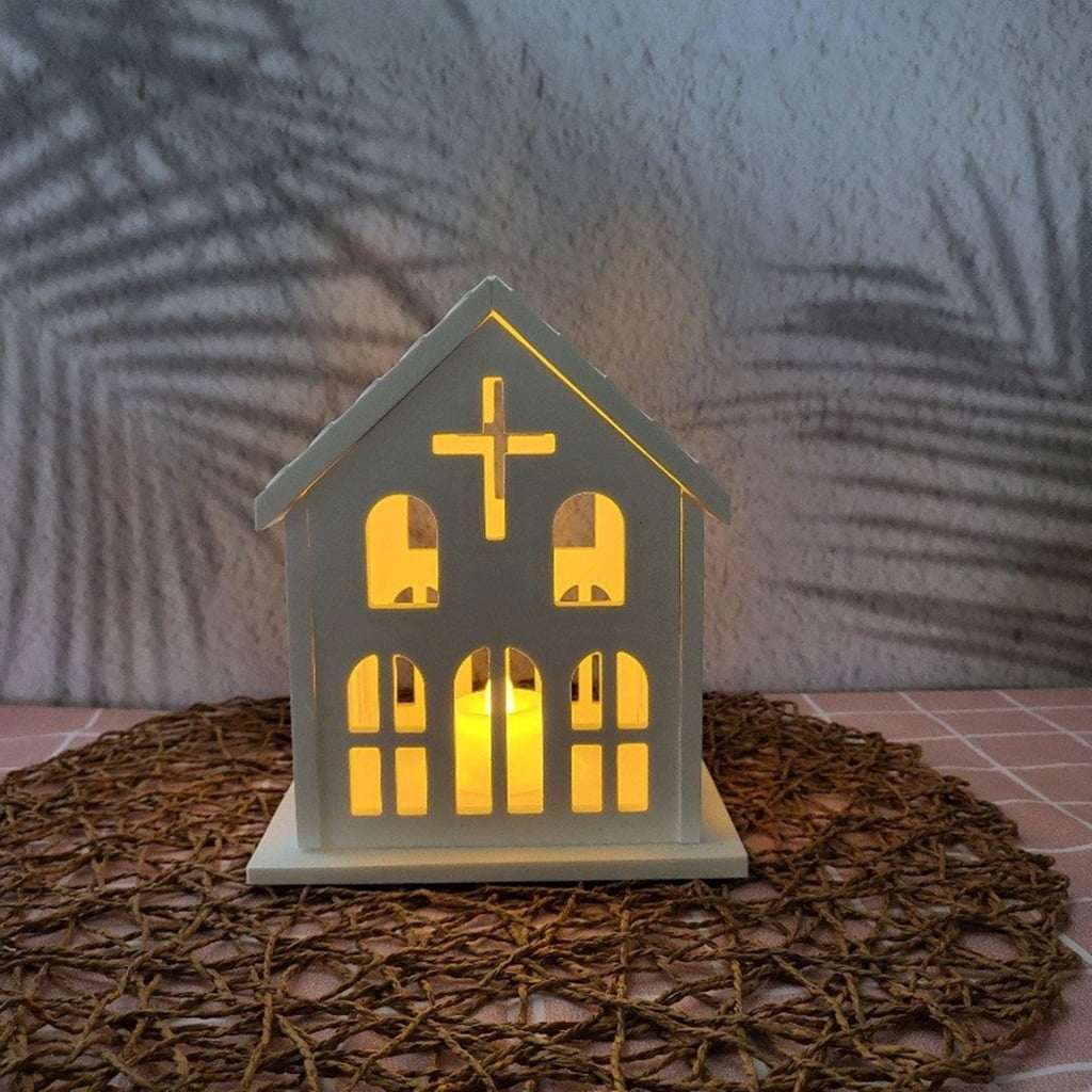lanema Candle Holder Silicone Mold Church House Candlestick Resin Molds DIYs Concrete