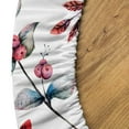 thumbnail image 5 of Ambesonne Christmas Fitted Round Tablecloth, Winter Branches New Year, 45"- 56" Diameter, Pale Maroon Grey Teal, 5 of 5