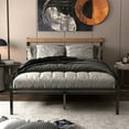 thumbnail image 4 of Costway Grand Size Metal Plate-Forme Lit Cadre Matelas Résistant Fondation W/tête de Lit, 4 of 10